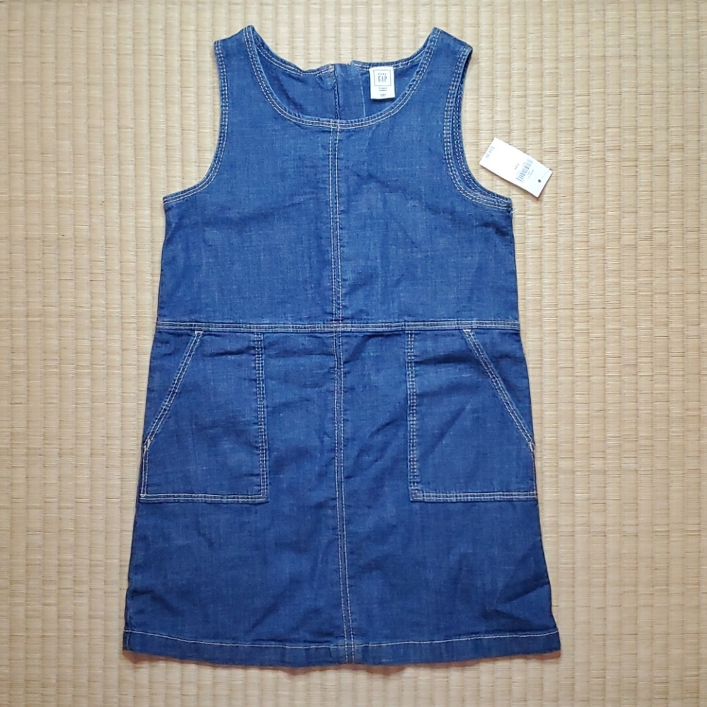 GAP Denim Sleeveless Jumper Dress, girls' size 5